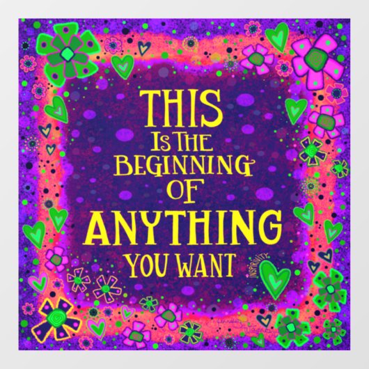 Alles wat je wilt “Inspirivity” venstercling Raamsticker (Vel)