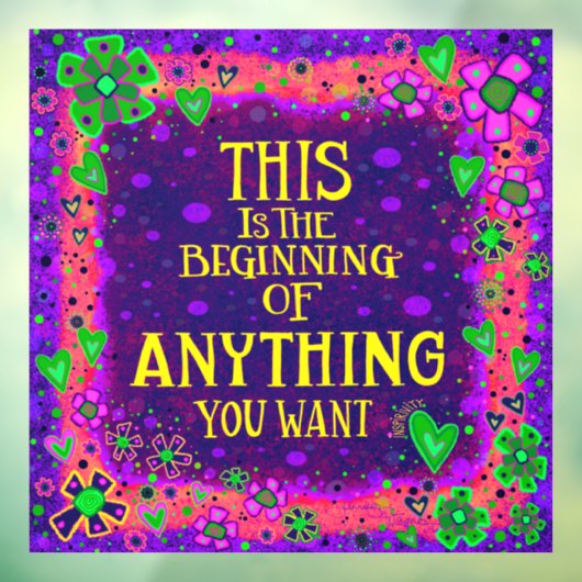 Alles wat je wilt “Inspirivity” venstercling Raamsticker (Vel 3)