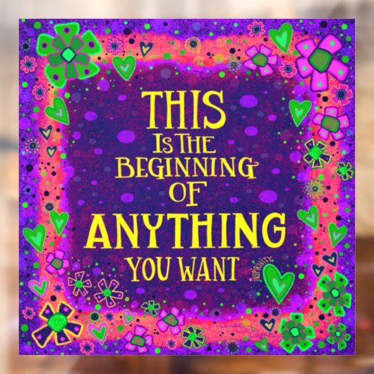 Alles wat je wilt “Inspirivity” venstercling Raamsticker (Vel 2)