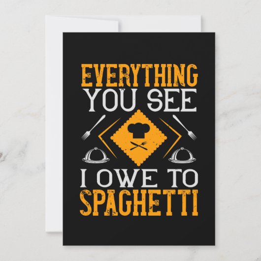 Alles wat je ziet dat ik van plan ben met Spaghett Save The Date (Voorkant)