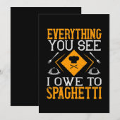 Alles wat je ziet dat ik van plan ben met Spaghett Save The Date (Voorkant / Achterkant)