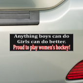 Alles wat jongens kunnen doen.... bumpersticker (Op auto)