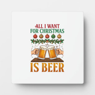 Alles wat kerst wil is bier proostende mokken orna fotoplaat