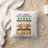 Alles wat kerst wil is bier proostende mokken orna kussen (Deken)