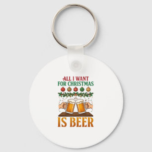 Alles wat kerst wil is bier proostende mokken orna sleutelhanger