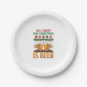 Alles wat kerst wil is bier toasten mokken ornamen papieren bordje