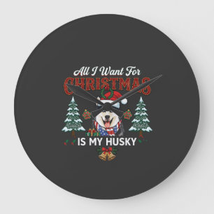Alles wat kerst wil is Husky-hond kerstmannenhoed Grote Klok