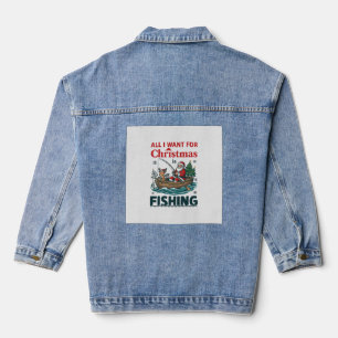 Alles wat kerst wil is vissen Sint Nicolaas rendie Denim Jacket
