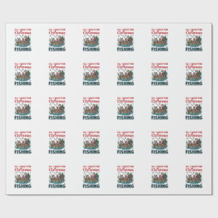 Alles wat kerst wil is vissen Sint-Reindeerboot Cadeaupapier