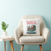 Alles wat kerst wil is vissen Sint-Reindeerboot Kussen (Stoel)