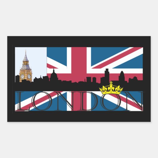 Alles wat Londen is Rechthoekige Sticker (Voorkant)