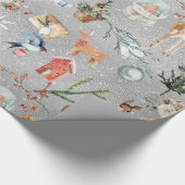 Alles wat met de kerstrenrenrendiershimmering Silv Cadeaupapier (Hoek)