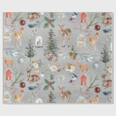Alles wat met de kerstrenrenrendiershimmering Silv Cadeaupapier (Vlak)
