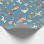 Alles wat met kerstklep is gebeurd Blauw Cadeaupapier (Hoek)