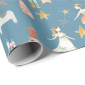 Alles wat met kerstklep is gebeurd Blauw Cadeaupapier (Rol Hoek)