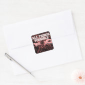 Alles wat mogelijk is - Matteüs 19:26 Vierkante Sticker (Envelop)