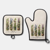 Alles wat mooi is in zijn tijd is botanisch ovenwant & pannenlap set (Voorkant)