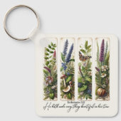 Alles wat mooi is in zijn tijd is botanisch sleutelhanger (Voorkant)