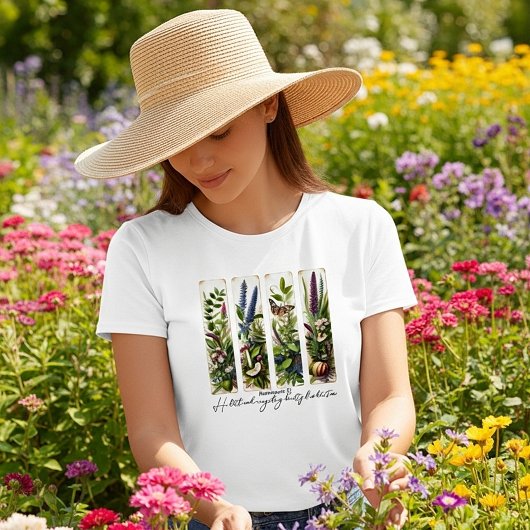 Alles wat mooi is in zijn tijd is botanisch t-shirt