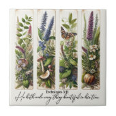 Alles wat mooi is in zijn tijd is botanisch tegeltje (Voorkant)