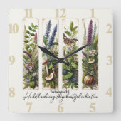 Alles wat mooi is in zijn tijd is botanisch vierkante klok (Voorkant)