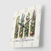 Alles wat mooi is in zijn tijd is botanisch vierkante klok (Hoek)