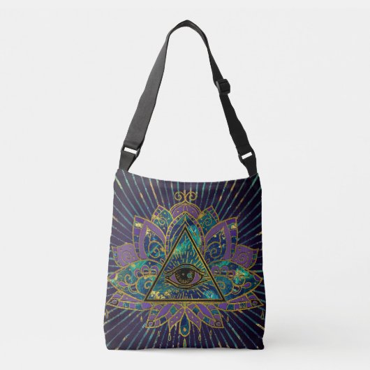 Alles wat Mystic Eye ziet in Lotus Flower Crossbody Tas (Voorkant)
