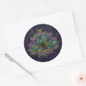 Alles wat Mystic Eye ziet in Lotus Flower Ronde Sticker (Envelop)