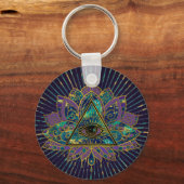 Alles wat Mystic Eye ziet in Lotus Flower Sleutelhanger (Voorkant)