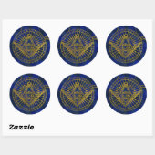 Alles wat Mystic Eye ziet in Masonic Compass on La Ronde Sticker (Vel)