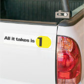 Alles wat nodig is is 1 - wit bumpersticker (Op Truck)