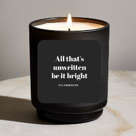 Alles wat ongeschreven is, is helder zwart en wit vierkante sticker