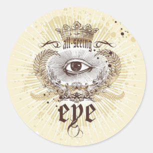 Alles wat oog ziet ronde sticker