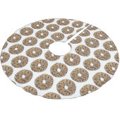 Alles wat Poppy Sesame Seed Bagel Breakfast Food Kerstboom Rok (Gekanteld)