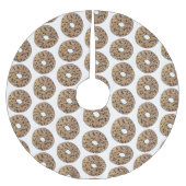 Alles wat Poppy Sesame Seed Bagel Breakfast Food Kerstboom Rok (Voorkant)