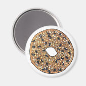 Alles wat Poppy Sesame Seed Bagel Breakfast Food Magneet (Voorkant / Achterkant)