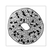 Alles wat Poppy Sesame Seed Bagel Breakfast Food Rubberstempel (Afrduk)