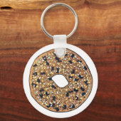 Alles wat Poppy Sesame Seed Bagel Breakfast Food Sleutelhanger (Voorkant)