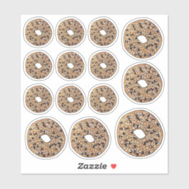 Alles wat Poppy Sesame Seed Bagel Breakfast Food Sticker