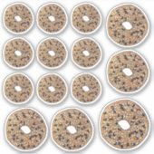 Alles wat Poppy Sesame Seed Bagel Breakfast Food Sticker (Voorkant)