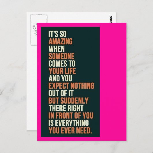 Alles wat u nodig hebt briefkaart (Voorkant / Achterkant)