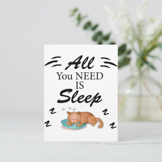 Alles wat u nodig hebt is Briefkaart Slaapgraadcit (Staand voorkant)