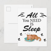 Alles wat u nodig hebt is Briefkaart Slaapgraadcit (Voorkant / Achterkant)