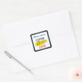 Alles wat u nodig hebt is Coffee Square Sticker (Envelop)