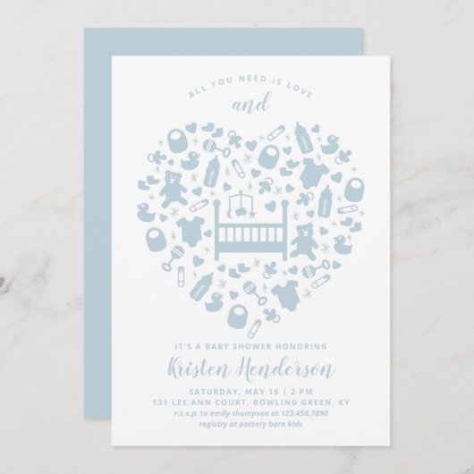 Alles wat u nodig hebt is de uitnodiging van het L (Voorkant / Achterkant)