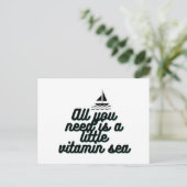 Alles wat u nodig hebt is een beetje vitamine zee feestdagenkaart (Staand voorkant)