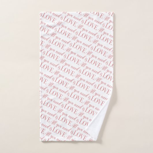 Alles wat u nodig hebt, is een liefdeshanddoekset bad handdoek (Handdoek)