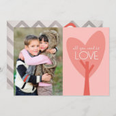 Alles wat u nodig hebt is een Valentijnsdag-liefde Feestdagenkaart (Voorkant / Achterkant)