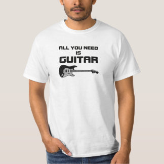 Alles wat u nodig hebt, is gitzwarte kleur t-shirt