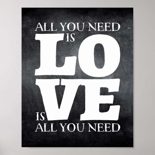 Alles wat u nodig hebt is het Poster Liefde Quote (Voorkant)
